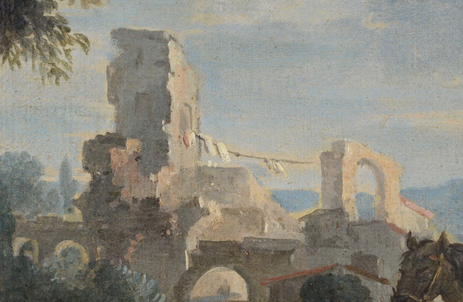 Paesaggio laziale con pastori - dettaglio